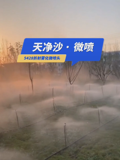 【天净沙&middot;微喷】枯藤老树昏鸦，草地仙境人家，地插微喷雾化，夕阳西下，灌溉，你问，我答！#5428折射雾化微喷头 #微喷 #华维集团