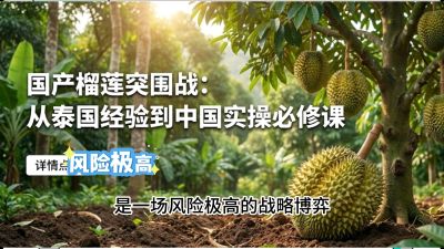 第一节：榴莲突围战：选址决策指南，告别赌运气，用硬指标圈定&ldquo;优生，课程：《国产榴莲突围战：从泰国经验到中国实操的8堂必修课（高阶实战版）》