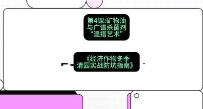 第4节：【替代方案】矿物油与广谱杀菌剂的&ldquo;混搭艺术&rdquo;，课程：《经济作物冬季清园&middot;实战防坑指南》#识农AI